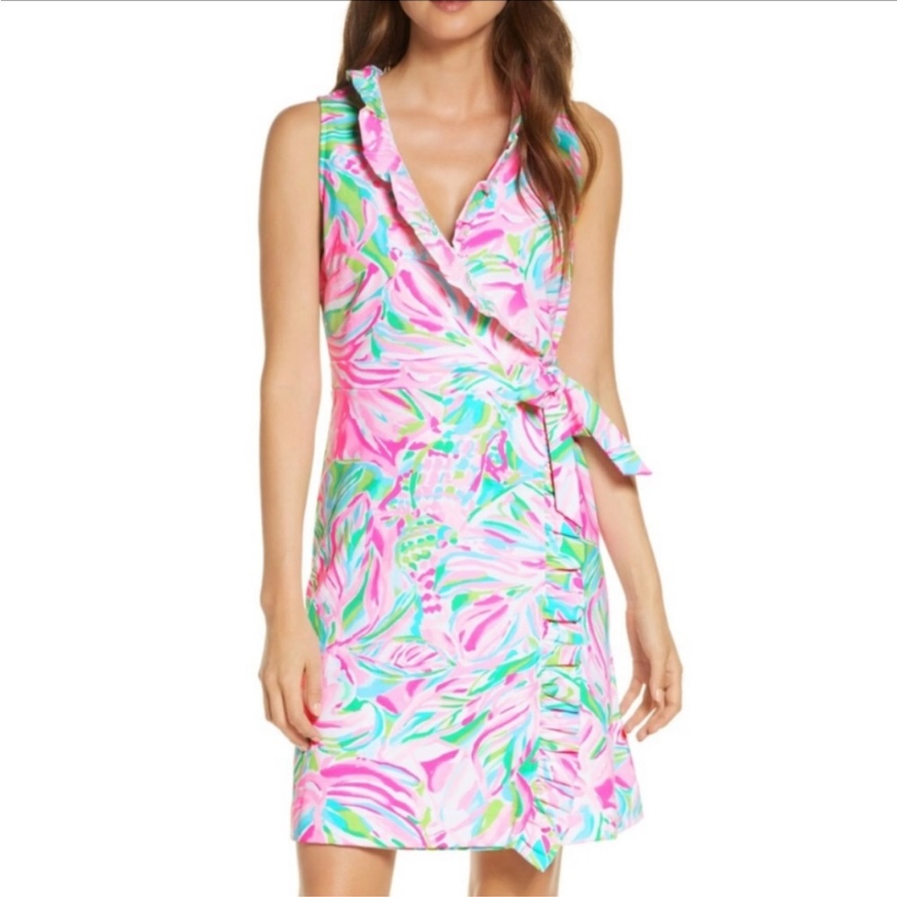 Lilly Pulitzer Dress Romee Wrap Dress Croc My World